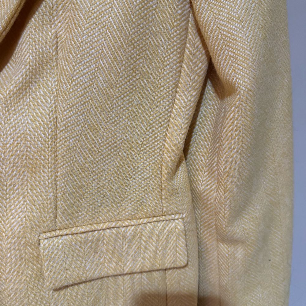 Boden Yellow Herringbone Women's Blazer Jacket - Picture 5 of 11